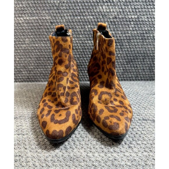 Women's Target Leopard Print Boots Booties Size 6 - Picture 1 of 8
